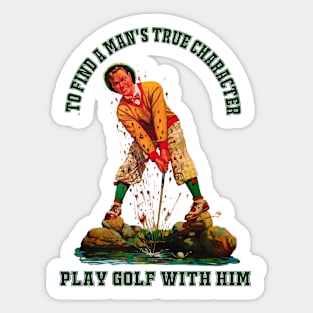 Golf Character Sticker